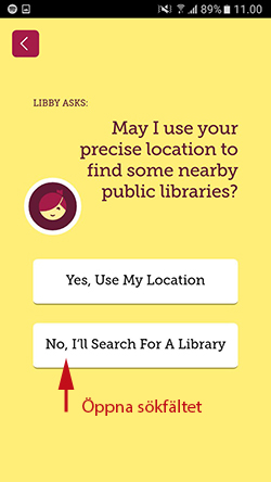 Skärmdump hitta ditt bibliotek