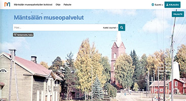 muistaja.finna.fi/mantsalan_museopalvelut skärmbild
